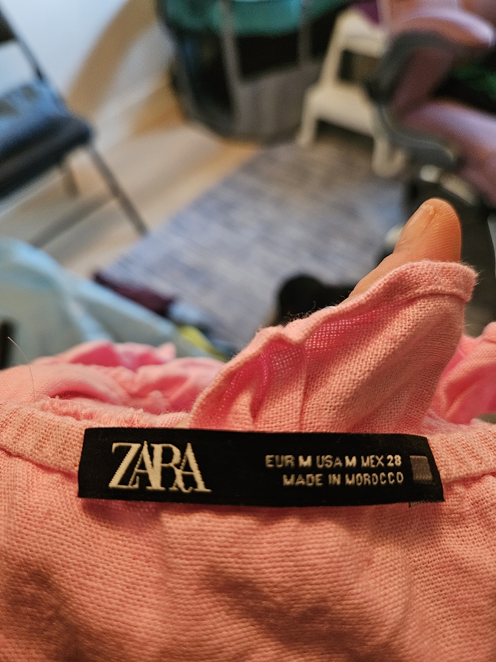 Zara Pink Ruffle-Trim Top - Picture 4 of 4